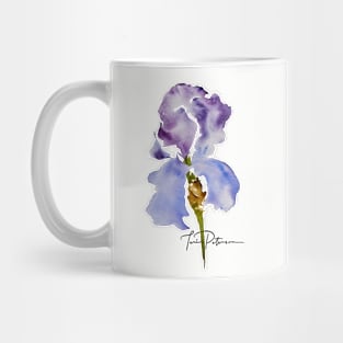 Blue Purple Iris Watercolor Mug